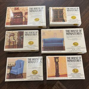 Vintage Lot of 6 The House of Miniatures X-Acto Kits Dollhouse Furniture NEW